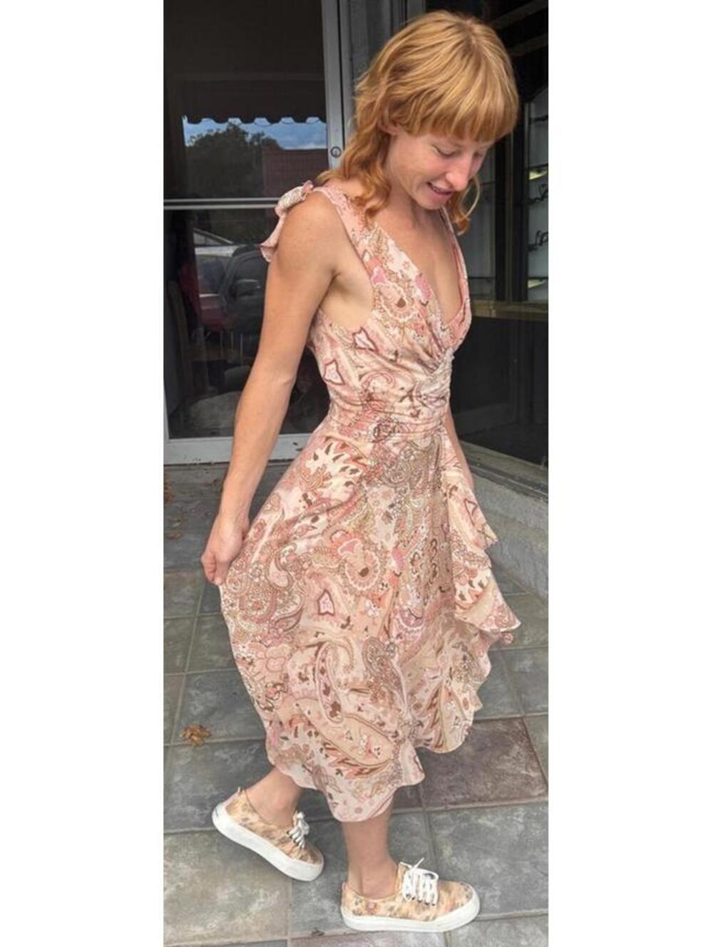 Y2K Bandolino Paisley Slip Dress – Size 4 (S)